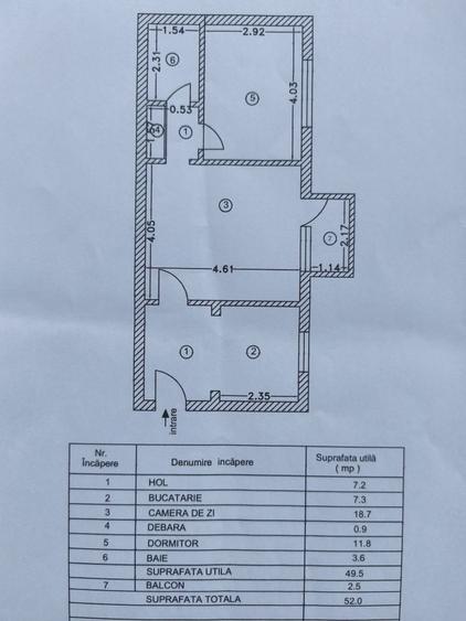 Apartament cu 2 camere semidecomandat în Plopilor