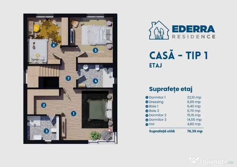 Apartament cu 5 camere în Dobroești