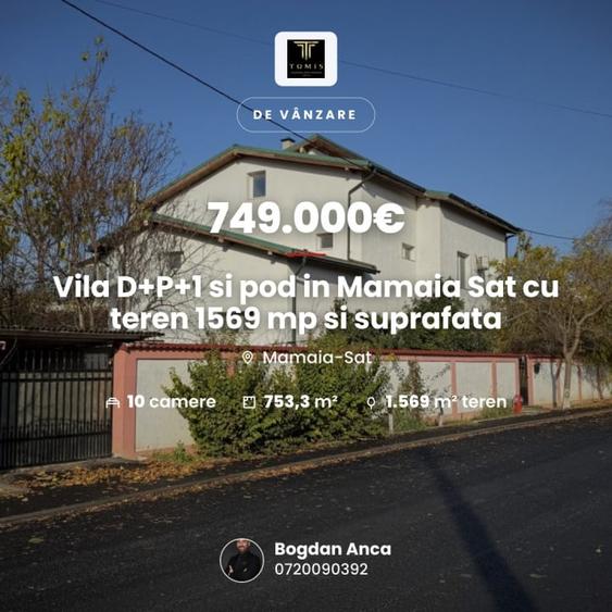 Casă individuală cu 10 camere cu Canalizare în Mamaia-Sat