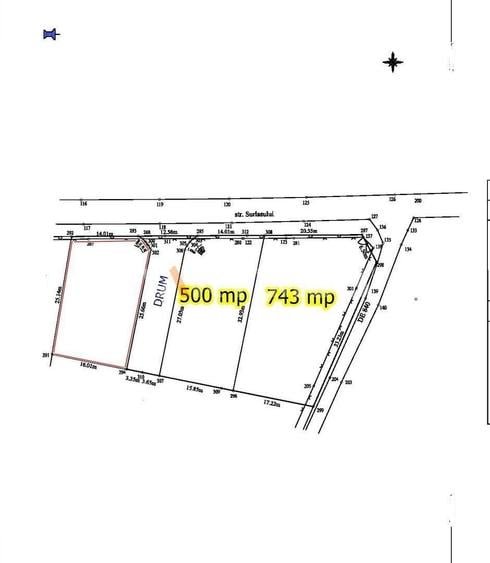 Teren de 500 mp, în Stupini