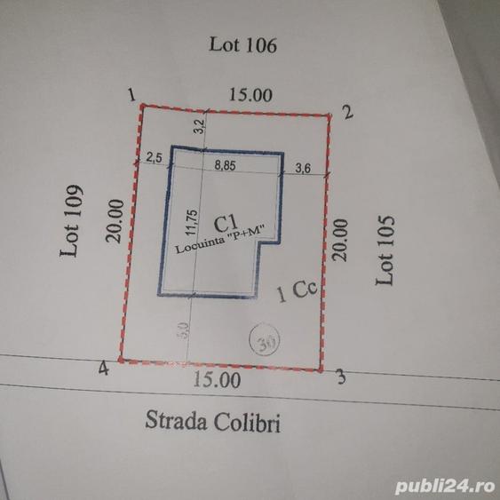 Casă cu 4 camere cu Teren 300 Mp în Poiana