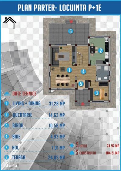 Casă cu 5 camere cu Teren 330 Mp în Central