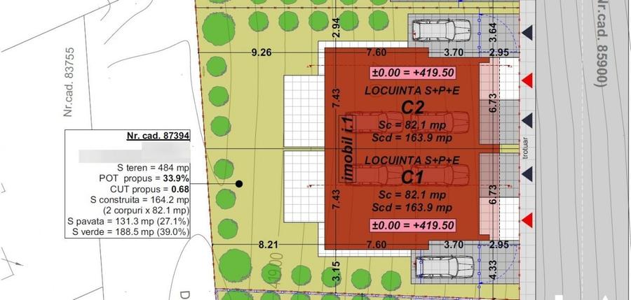 Comision 0% | Teren autorizat pentru duplex in Floresti | Str. Fagului - 7