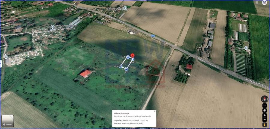 Teren Construcții intravilan de 477 mp, în Gruiu