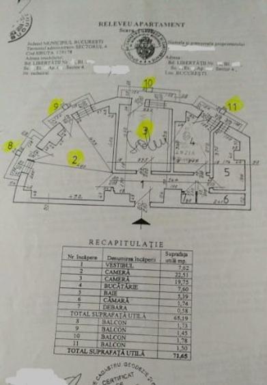 Apartament cu 2 camere decomandat în Națiunile Unite
