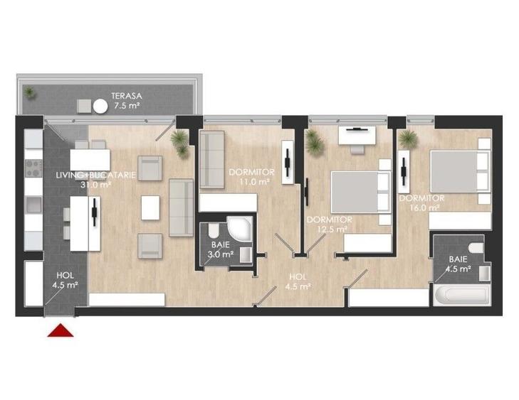 Apartament nou 4 camere, 94 mp S.utila-langa Lacul Straulesti, Sect. 1 - 15