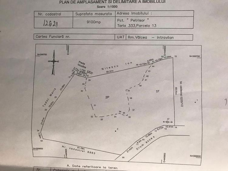 Teren de 9100 mp, în Petrișor