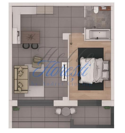 Apartament 2 camere, 50,42mp, ansamblu NZEB, zona Terra - 1