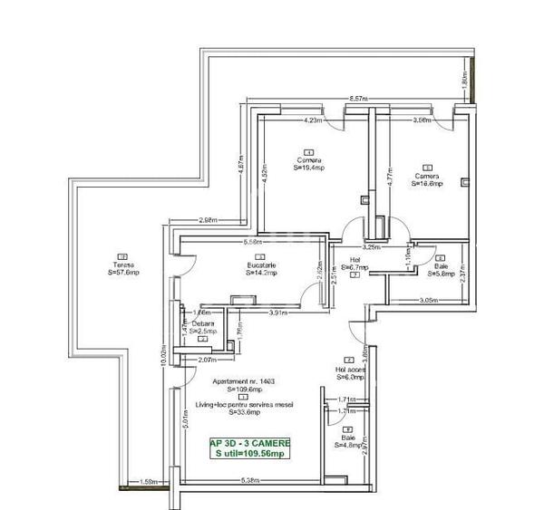 0% comision Penthouse 3 camere | Orientare Vest | Seasons - 3