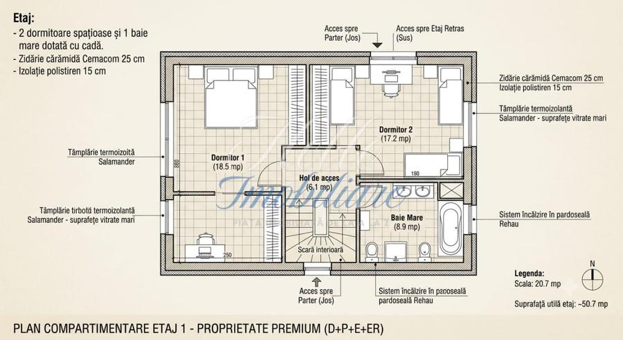 Duplex cu 4 camere cu Canalizare în Mănăștur