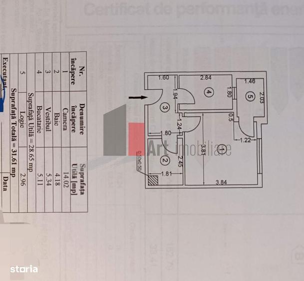 Garsonieră decomandată, mobilată în Metalurgiei