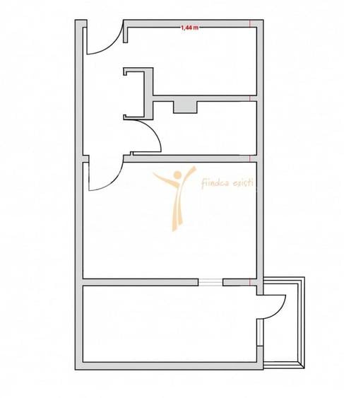 Apartament cu 2 camere nedecomandat, mobilat în Vest