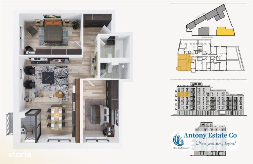 Apartament cu 2 camere în Central