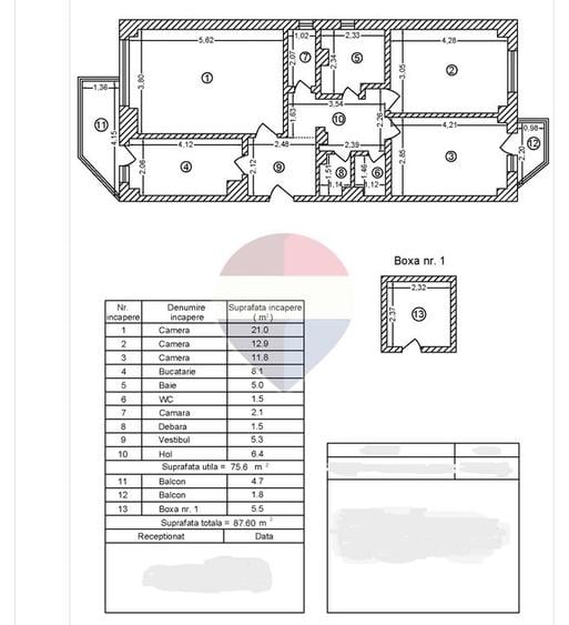 Apartament cu 3 camere decomandat în Victoriei