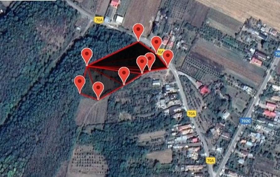 Teren Construcții extravilan de 9975 mp, în Budișteni