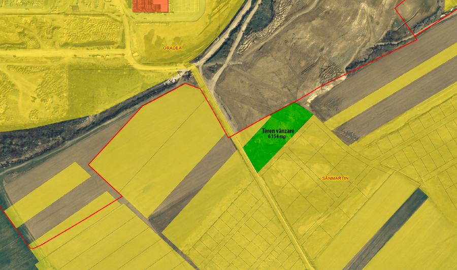 Teren agricol extravilan de 6154 mp, în Sânmartin