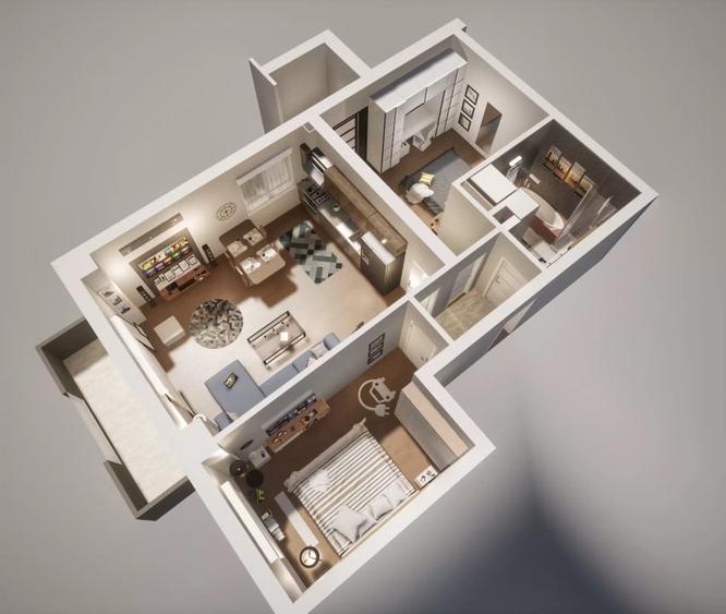 Apartament cu 3 camere decomandat în Periferie