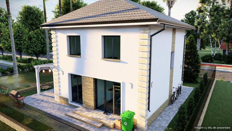 Casă individuală cu 4 camere cu Teren 320 Mp în Costi