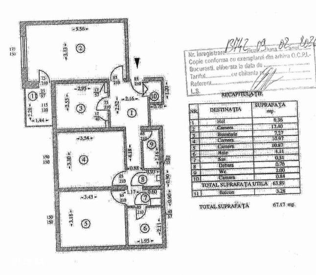 Apartament cu 3 camere în Vitan