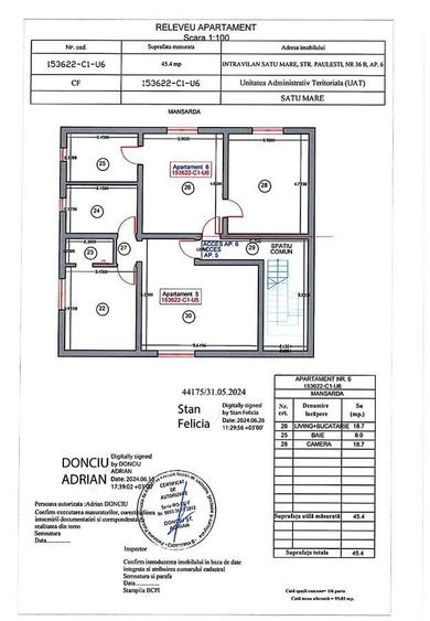 Apartament cu 2 camere în Micro 17