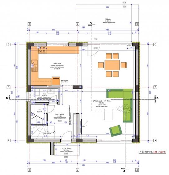 Casă individuală cu 4 camere cu Teren 345 Mp în Tunari