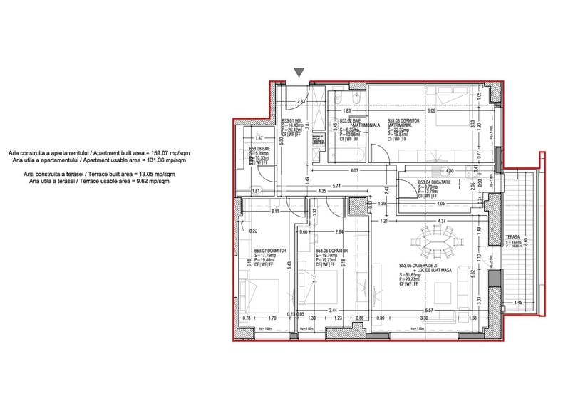 Apartament cu 4 camere semidecomandat, mobilat în Herăstrău