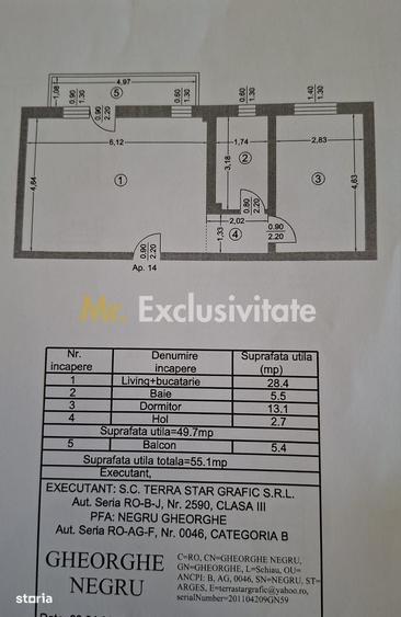 Apartament cu 2 camere în Ștefănești