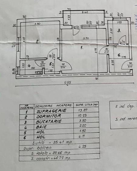 Apartament cu 2 camere semidecomandat în Central