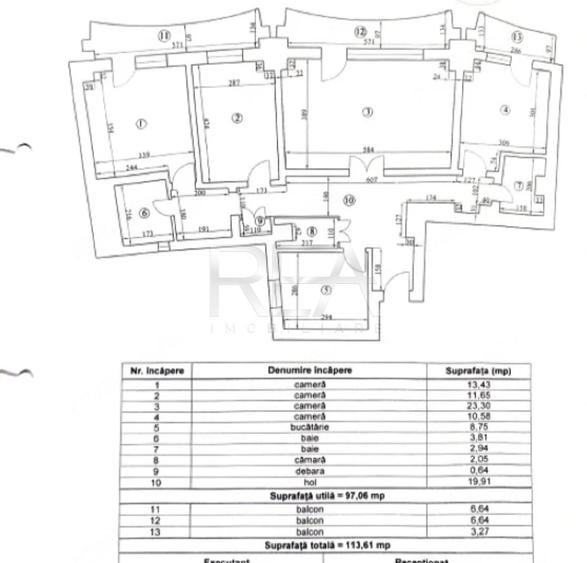 Apartament cu 4 camere decomandat în Lujerului