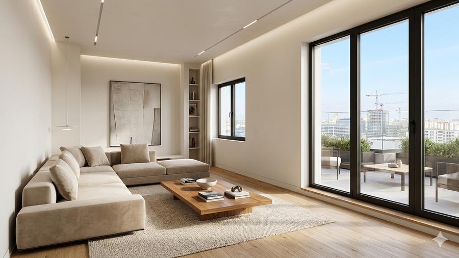 Penthouse cu 3 camere decomandat în Mihai Bravu