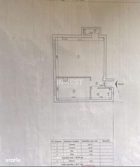 Apartament cu 2 camere în Nicolina