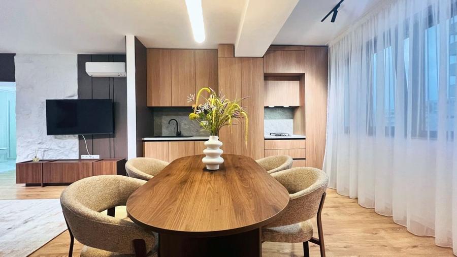 Apartament cu 2 camere semidecomandat, mobilat în Pipera