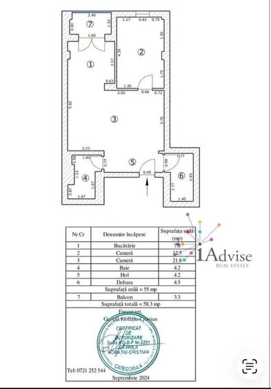 Apartament cu 2 camere, mobilat în Griviței