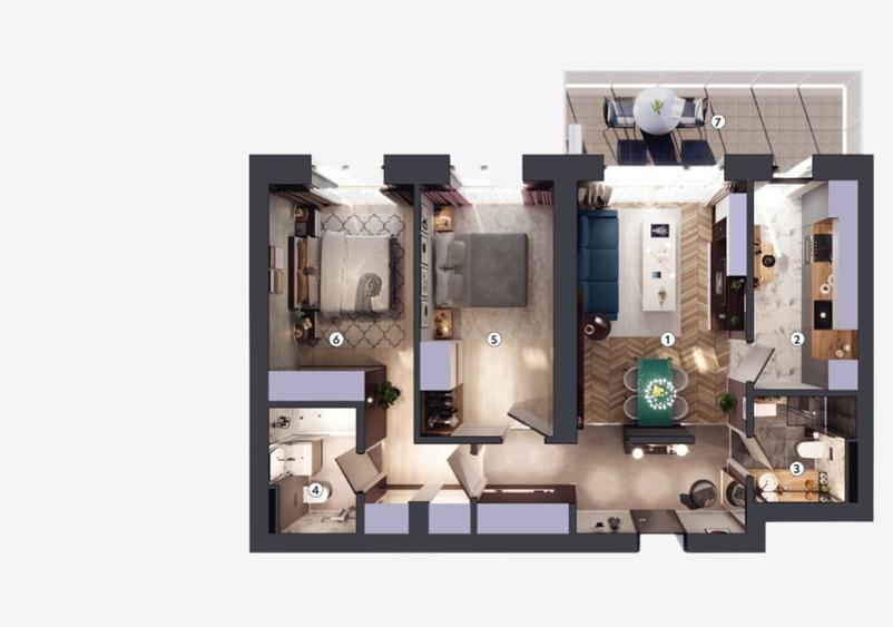 Apartament cu 3 camere decomandat în Theodor Pallady
