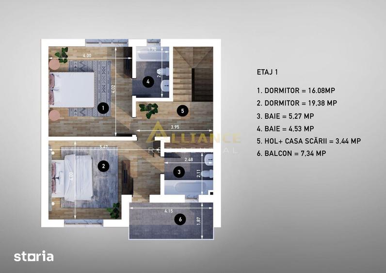 Casă cu 3 camere cu Teren 107 Mp în Central