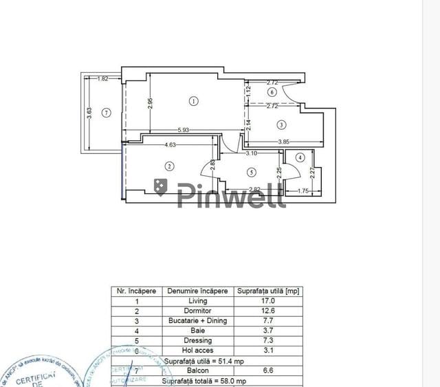 Apartament cu 2 camere în Floreasca