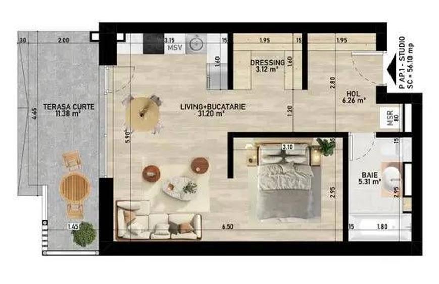 Studio LUX Pipera Plaza Bloc Nou Direct Dezvoltator Comision 0 - 11