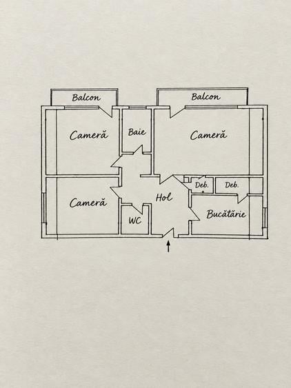 Apartament cu 3 camere decomandat în Cug
