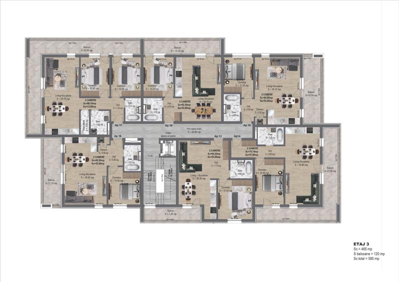 Apartament cu 2 camere decomandat în Păulești