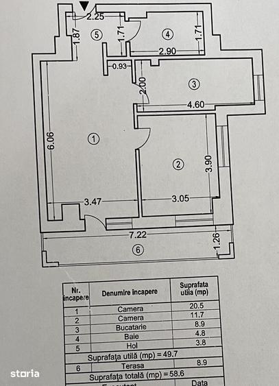 Apartament cu 2 camere în Timișoara