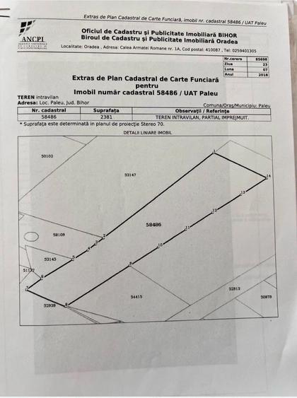 Teren de 2381 mp, în Central
