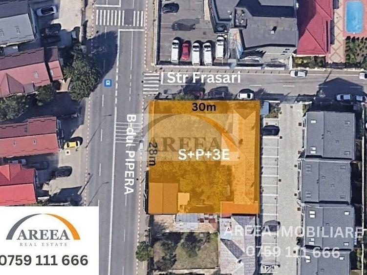 Teren Construcții intravilan de 846 mp, în Pipera