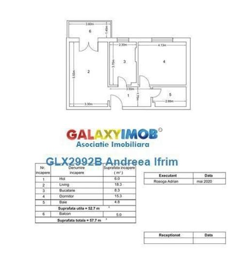 Apartament cu 2 camere decomandat în Dobroești