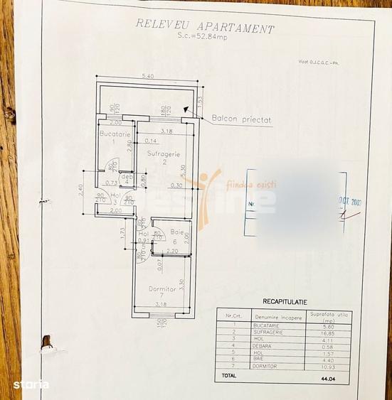 Apartament cu 2 camere semidecomandat în Cantacuzino
