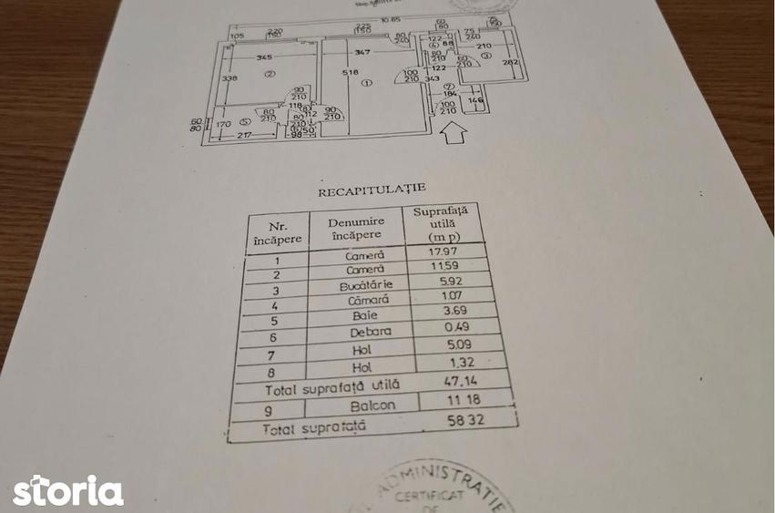 Apartament cu 2 camere, mobilat în Grivița