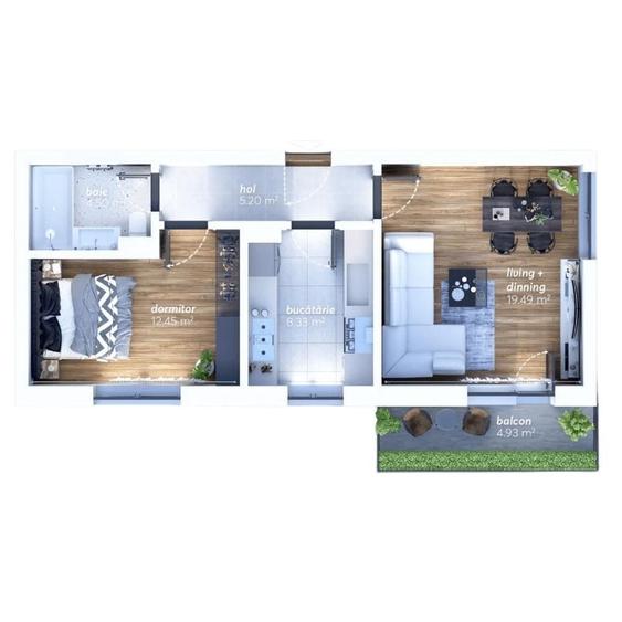 Apartament cu 2 camere decomandat în Timișoara