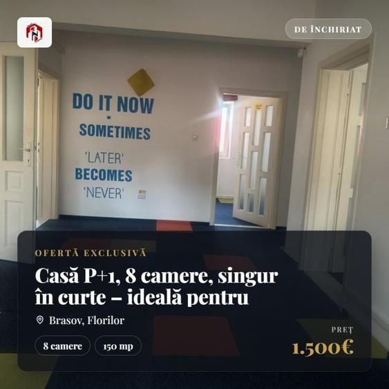 Casă individuală cu 8 camere cu Canalizare în Florilor