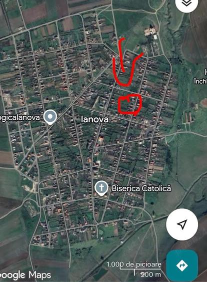 Teren de 1493 mp, în Ianova