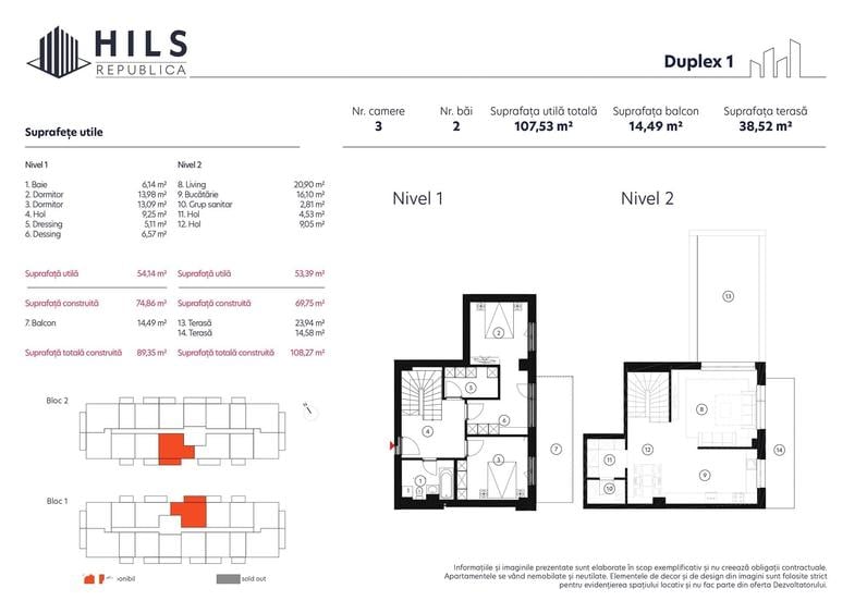 HILS Republica Duplex tip 1 cu terasa - 1