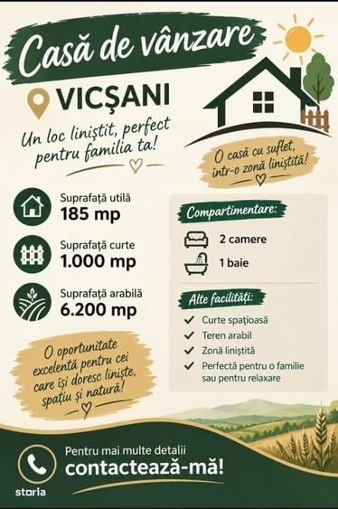 Casă cu 2 camere în Mușenița